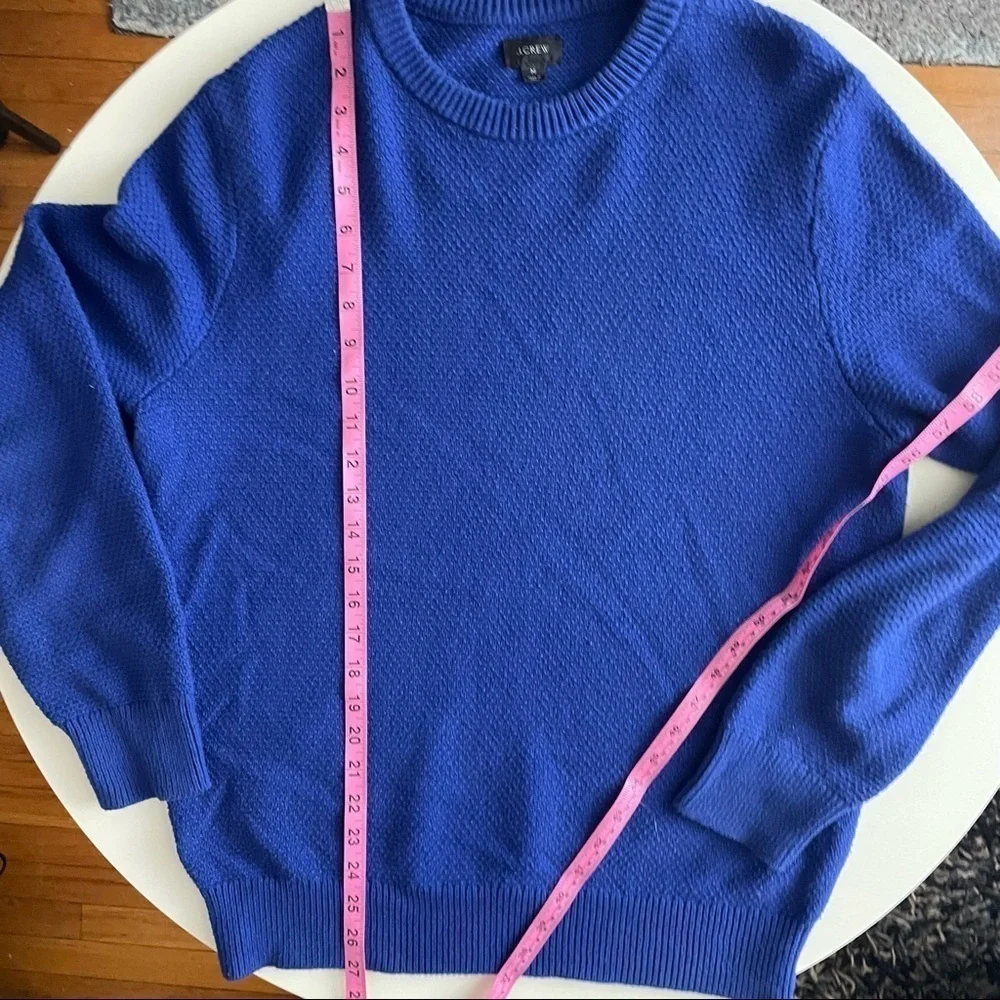 J. Crew Men’s Cotton Knit Crewneck Sweater Heavyweight Blue Size Medium